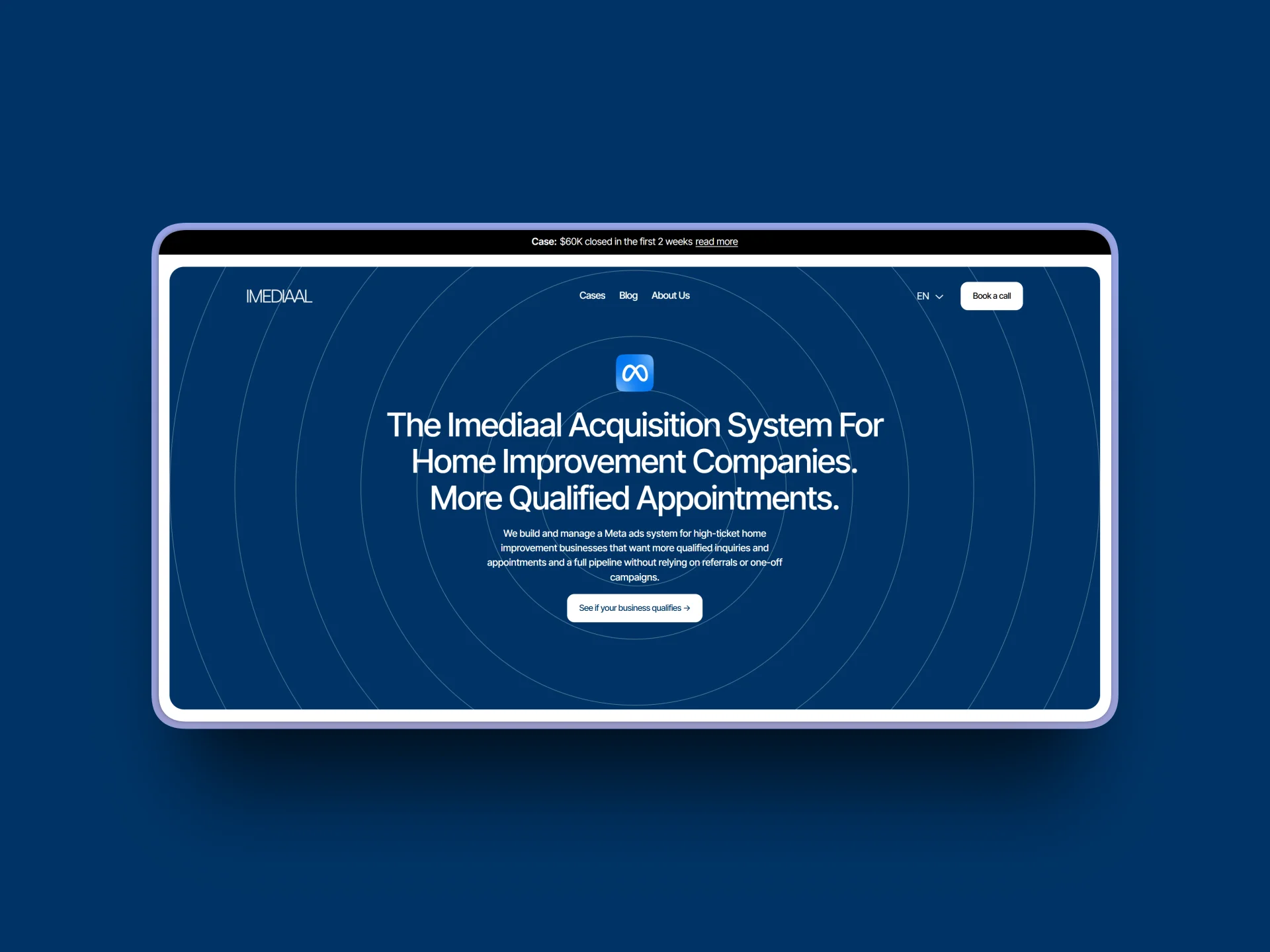 Imediaal: a website that sells their system as well as their ads do case study
